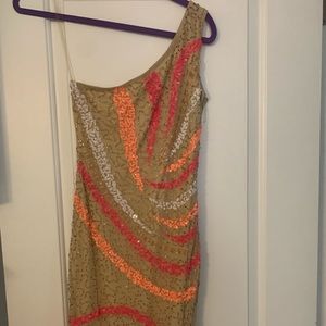 One shoulder cocktail dress